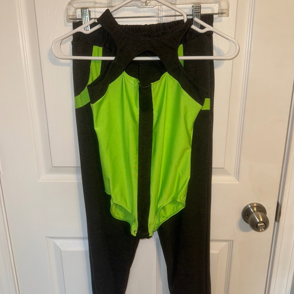 Lime Green and Gray Costume